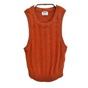 Cotton On Sweater Vest Tank Burnt Orange Size: Small Perfect for Fall